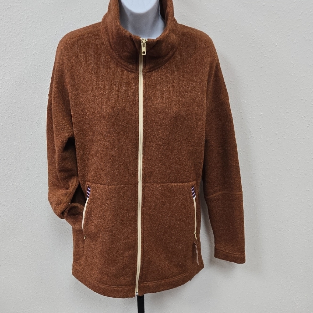 Stio Warm Brown Teddy Jacket with Zip
